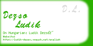 dezso ludik business card